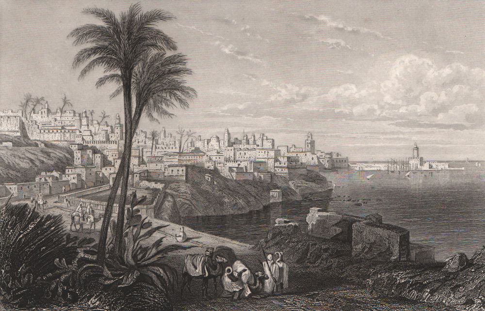 ALGIERS city view. 'Alger (Vue Génèrale)'. Algeria 1855 old antique print